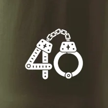 Narozeninové tričko pro policajta - pouta 40