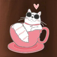 Hustá kočka v hrníčku