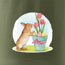 Velikonoční zajíček tulipány