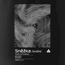 Sněžka - vrstevnice v obdélníku