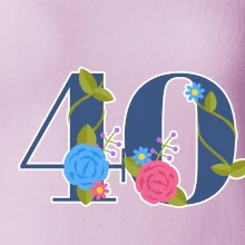 Květinové číslo kreslené - 40