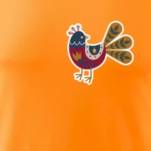 Folklor na prsu slepice