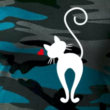 Zamilovaná kočka zezadu