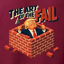 Donald Trump zazděný ve vlastní zdi