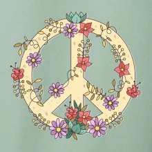 Peace symbol pískový