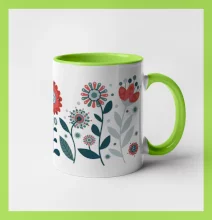 Folklor - květiny v řadě