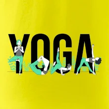 Yoga nápis barevný