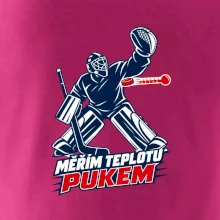 Hokejový teploměr pukem