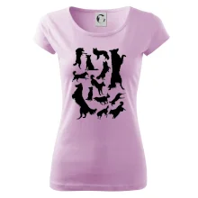 Border kolie siluety