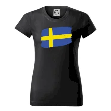 Švédsko vlajka štětkou