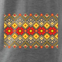 Ukrajinský vzor  - Červené květiny