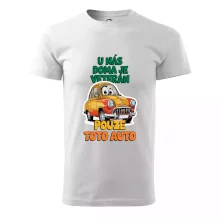 U nás doma je veterán pouze toto auto barevný nápis