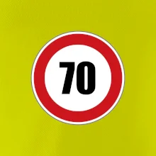 Dopravní značka - omezení rychlosti 70