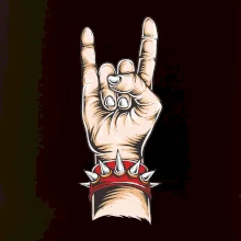 Rocková ruka s náramkem