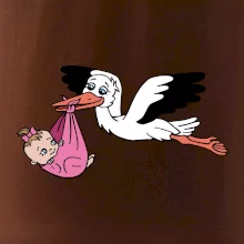 Čáp a miminko - holka (Hana-creative)