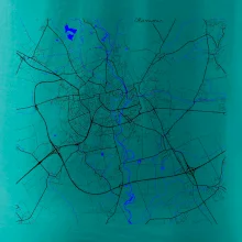 Olomouc - Mapa s vodními toky