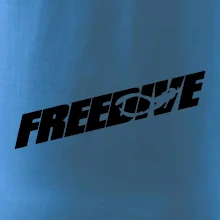 Freedive - nápis s potápěčem