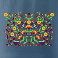 Folklor - barevně kvetiny obdélník