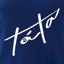 Kočičí táta se jmény na rukávu