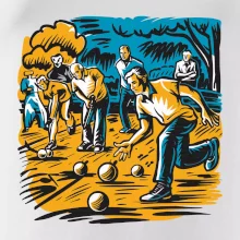 Petanque hra - modro oranžová