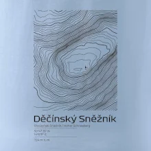 Děčínský Sněžník - vrstevnice v obdélníku