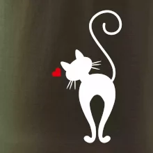 Zamilovaná kočka zezadu