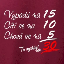 Vypadá, cítí se, chová se - 30 let