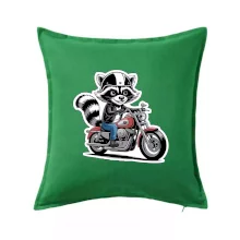 Mýval na motorce kreslený