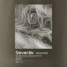 Severák - vrstevnice v obdélníku