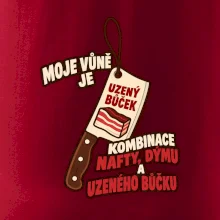 Vůně nafty dýmu a uzeného bůčku