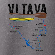 Mapa řeky Vltavy
