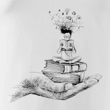 Čtenář - ruka kreslená