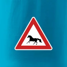Dopravní značka - Pozor kůň běžící