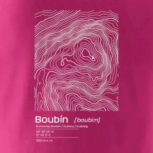 Boubín - vrstevnice v obdélníku