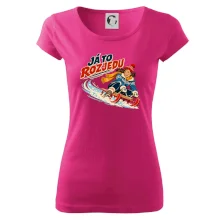 Rodinná vánoční trička - Já to rozjedu máma sáňkování