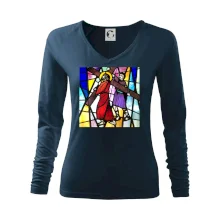 Vitráž - Ježíš a kříž