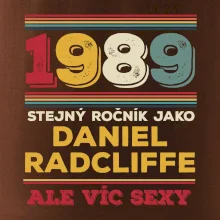 1989 stejný ročník jako Daniel Radcliffe