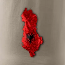 Mapa Albánie reliéf hor