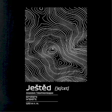 Ještěd - vrstevnice v obdélníku