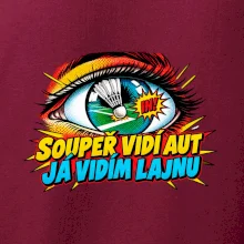 Badminton soupeř vidí aut já lajnu