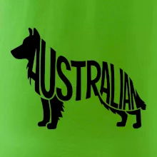 Australský Ovčák - nápis v těle
