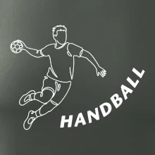 Handball nápis šikmo