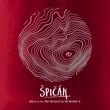 Špičák - vrstevnice v kruhu