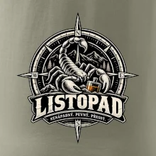Listopadový štír v kompasu s whisky