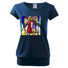 Vitráž - Ježíš a kříž