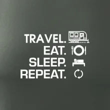Eat sleep travel - Velký  přívěs Eat sleep travel - Velký  přívěs