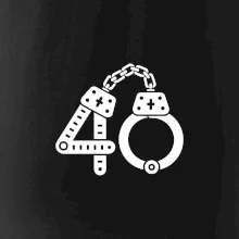 Narozeninové tričko pro policajta - pouta 40