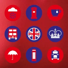 Anglie symboly v kruzích