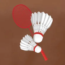 Badminton - pálka a košík