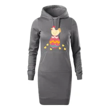 Slepice sedící na velikonočním vejci